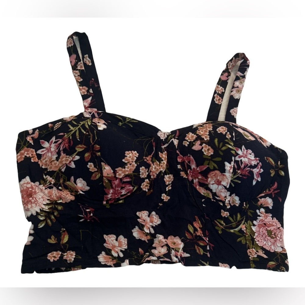 ☀️Xhilaration Navy Floral Plus Pant Set